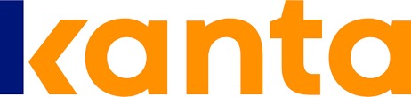 Logo de Kanta en orange et bleu.